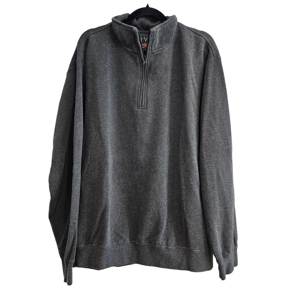 Orvis Gray‎ 1/4 Zip Pullover Sweater Men's Size L Casual